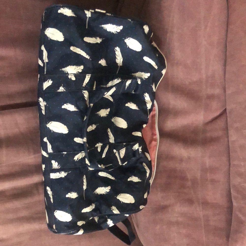Herschel feather print duffel bag